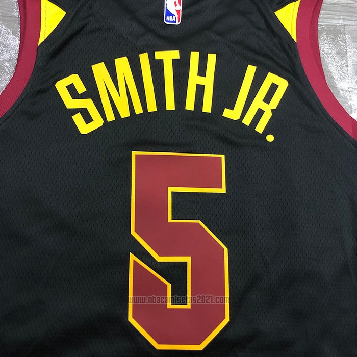 Camiseta Cleveland Cavaliers Dennis Smith Jr. #5 Statement 2020-21 Negro